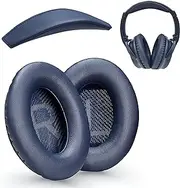 Replacement QC35 / QC35 ii earpads and QC35 Headband / QC35 ii Headband V3 pad Cushion Compatible with Bose QuietComfort 35 (QC35) and Bose QuietComfort 35 ii (QC35 ii) Headphones (AHG-QC35-COMBO-MNB)