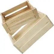 Hoement Wooden Crate Storage Boxes Sturdy Organize Your Home Storage Containers Decorative Box Large Capacity