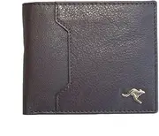 [Generic] Aboriginal Wallet - Leather - Kangaroo - Dark Brown - Australia, Indigenous, Aboriginal Art