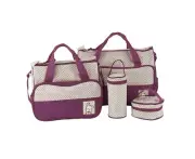 5Pcs Baby Diaper Bag Baby Bag Baby Care Set Baby Care Purple