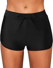 [Generic] Womens Swimsuit Shorts and Top Beach Bikini Buttons Swimwear Bottom Swim Shorts Beach Up Waist Running Shorts Briefs Women Swim High Bikini Lace Swimwears Tankinis Set Womens Swim Suits Two Piece