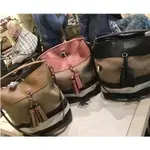 BURBERRY THE ASHBY CANVAS 經典大格紋 水桶包 中款 棕色現貨