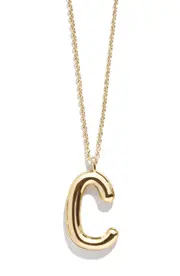 BaubleBar Bubble Initial Necklace in Gold C at Nordstrom One Size