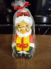 Vintage Kmart Mrs. Santa Claus Candle New in Packaging 5" Christmas Candle