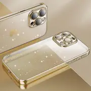 X-LEVEL For iPhone 15 Plus Scratch-proof Back Case Glitter Powder Transparent TPU Phone Cover