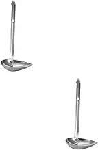 VINTORKY 2 Pcs Stainless Steel Chinese Spoon Food Strainer Serving Spoon Drizzle Tableware