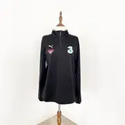 AFL On Field Team Gear Essendon Bombers Quarter Zip Jacket Black Size Small New