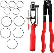 CV Boot Clamp Pliers Set with 2 Pliers and 10 CV Boot Clamp Kits - Ear Clamp Pliers, Automotive Tool Kit