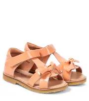 [Petit Nord] Petit Nord Bow patent leather sandals UK 10.5 orange