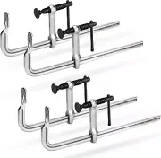 4-Pack 12-Inch Light-Duty Drop Forged Steel Bar Clamps
