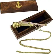 Nautical Mariner Boatswains Whistle Chain Bosun Pipe Nautical Collection With Wooden Box Rustic Vintage Home Decor Gifts
