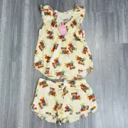 Peter Alexander Womens Teddy Kiss Set Shorts Top Summer Pyjamas Size M NWT