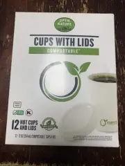 New Sealed Open Nature Cups with Lids Compostable