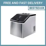 Devanti Portable Ice Maker 240W 3.2L Silver Stainless Steel Brand New