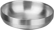 CIYODO Stainless Steel Saucer Seasoning Mini Home Serving Plates Dinnerware Appetizer Dish with Silver