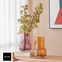 在飛比找momo購物網優惠-【HOLA】丹麥Ro Collection單色玻璃花瓶 茶 
