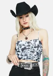 Leopard Popular Page Sheer Ruched Crop Top