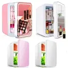 8L Mini Beauty Fridge Makeup Cosmetics Cooler With LED Mirror Bedroom Portable