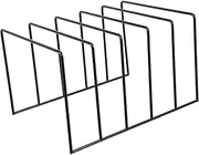 Hoement Vinyl Record Storage Rack Iron Organizer for Magazines and Documents Elegant Display Holder for Office Home Bedroom and Study Use