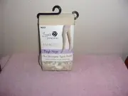 NEW SECRET TREASURES 2-PAC BEIGE NYLON BLEND LACE TOP 60 DENIER THIGH HIGHS