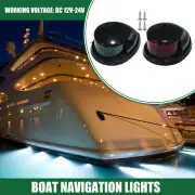 1 Set Universal Interior Boat Navigation Light for Boat Red Green Black Shell