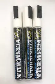 3 X VersaChalk White Chalkboard Chalk Markers Wet Erase Dustless Chalk Ink
