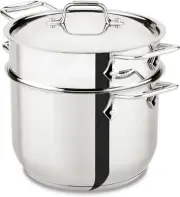 All-Clad Specialty Stainless Steel Stockpot, Multi-Pot with 6-Quart, Silver