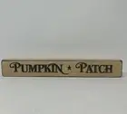 New Primitive Rustic Halloween Fall STAR PUMPKIN PATCH Wood Block Sign 12"