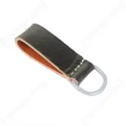 Repro German Black Leather Belt Loop with Grey D-Ring Military Army Reenactment