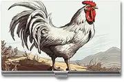 LKHDS Slim Aluminum Alloy Business Card Holder Chicken Sketch Pocket Business Card Case Portable Business Card Wallet Business Card Holders Handheld Card Box for Women Men, style, One size, Style, One