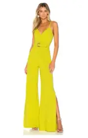 Nookie Blake Jumpsuit In Citron, Size S