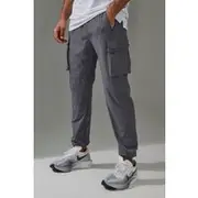 Mens Charcoal Man Active Cargo Cuffed Reg Fit Jogger