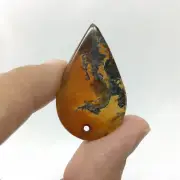 Moss Agate Pendant Stone 181004-40mm Crystal Mineral Specimen Metaphysical