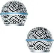 2 PCS Microphone Replacement Ball Head Grille for Shure BETA 58A,BETA 58 Microphones