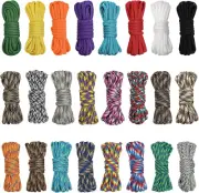 24 Colors 10 Feet Paracord Cord Multifunction Paracord Ropes 550Lb Survival