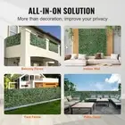 Artificial Ivy Privacy Fence 39x198in Green Wall Screen Faux Hedges For Outdoor