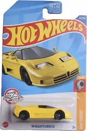 Hot Wheels '94 Bugatti EB110 SS, Turbo 5/10, Yellow