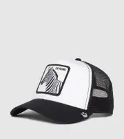 Goorin Brothers Animal Farm Extreme Zebra Snapback Cap Hat in Ebony