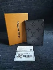 Louis Vuitton TAIGARAMA GUNMETAL GREY Pocket Organiser Wallet NEW AUTHENTIC LV