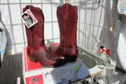 39-24 New Justin WOMENS 7.5C Bitten Deercow western boots was 149.00