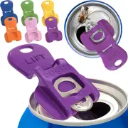 Complete Cover Easy Tab Opener 6PK Beverage Barricade 2.0 Drink Can Caps
