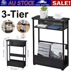 Small Space 7.1" Narrow End Table with 3-Tier Magazine Rack Side Table Gifts