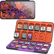 THELIFELICIOUS Switch Game Card Storage Box for Nintendo Switch/Switch OLED/Switch Lite, Gradient Colour Lining Games Card Holder with 48 Game Card Slots & 24 Micro SD Card Slots.