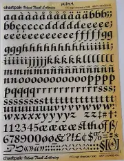 Chartpak Velvet Touch Lettering ITC Zapf Chancery Bold 48pt/M40248L Black Rub On