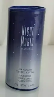 Avon Night Magic Evening Musk Talc Body Powder Talc Silk Pleasures 2.6oz x2