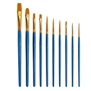 10Pcs Nylon Paint Brushes Set For Drawing Painting Acrylic Watercolor Professional Art Supplies Kids And Adults Artists Brushes