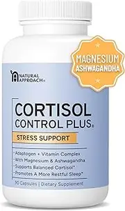 Cortisol Control Plus - Supports Stress Relief, Balanced Cortisol Response, Relaxation and Restful Sleep - Ashwagandha, Rhodiola, Curcumin, Magnesium & More | Premium Supplement | 90 Capsules