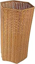 Zerodeko Indoor Umbrella Holder Stand Stylish Plastic Umbrella Storage Rack with Artificial Rattan Design for Home and Office Use Versatile Storage for Umbrellas and Yoga Mats