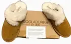 UGG Koolaburra Sheepskin Slide Slippers Women's 9 MILO Chestnut Brown Suede Soft