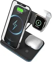LIONAL Wireless Charger, 3 in 1 Wireless Charging Station for iPhone 14/14 Pro/13 Pro Max/13/12/12 Pro Max/11 Pro Max/SE/XR/XS Max/8 Plus/Apple Watch 8/7/6/SE/5/4/3/2, Airpod Pro/3/2